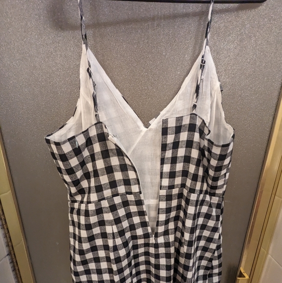 Lulu's Gingham Black White Summer Mini Dress Sz Medium - Picture 9 of 10